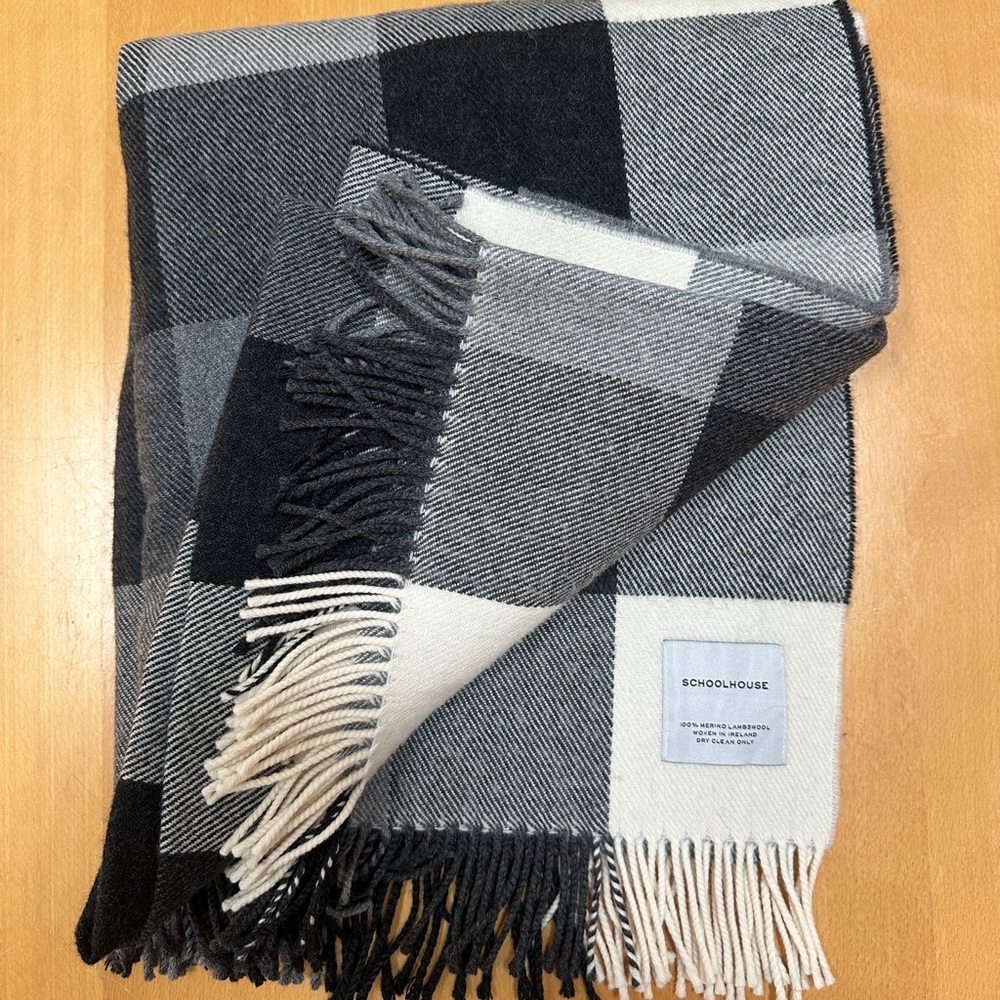Schoolhouse Wool Throw Blanket